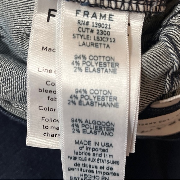 FRAME Le Skinny de Jeanne Crop Dark Wash Jeans - Picture 5 of 5